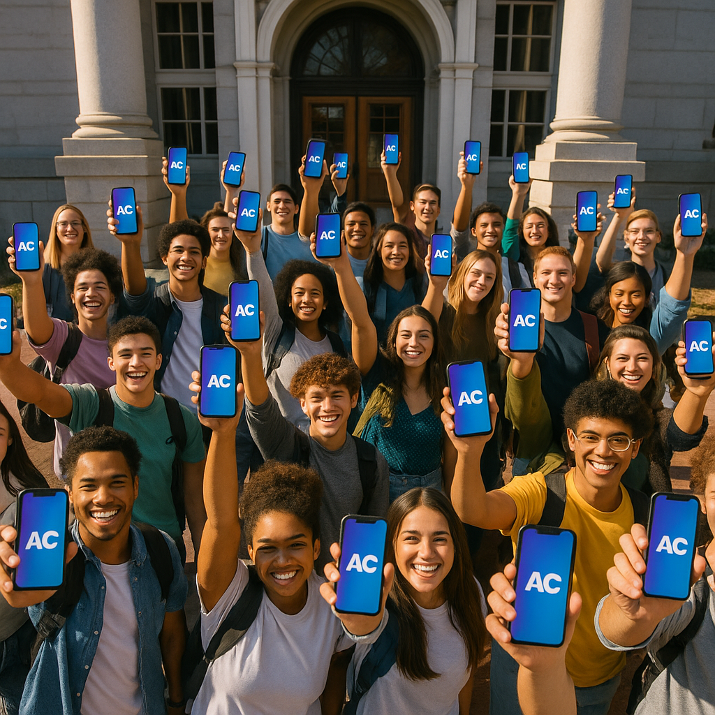 Students celebrating success